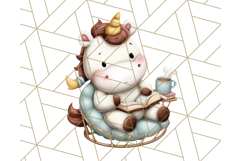 Magical Bookish Unicorn PNG Clipart Reading Books &amp; Stories Product Image 3