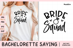 Bachelorette Party Saying SVG | Bride Squad Product Image 1
