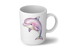 Cute Pink Dolphin Happy Marine Mammal Ocean PNG Summer Product Image 6
