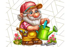 Gnomes at Work Clipart PNG, Cute Gnomes PNG Illustration Product Image 3