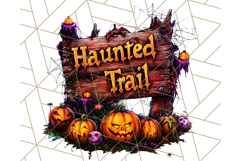 Bright Halloween Dinosaur PNG Clipart with Holiday Elements Product Image 3