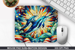 Dolphins Mouse Pad Sublimation, 4th Of July Mouse Pad PNG Product Image 1