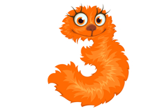 Alphabet . Cute monster letter.Cyrillic alphabet. Product Image 1
