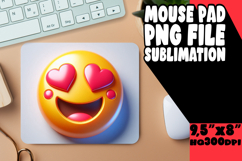 Unique Mouse Pad Design Ideas PNG, 3D Emoji Product Image 1
