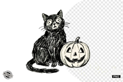 Halloween Black Cat Clipart Product Image 1