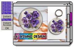 3D Spring Floral Keychain Circle Design Beautiful Product Image 1