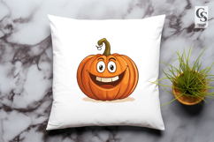 Autumn Pumpkin Ghost Acorn Leaf Clipart PNG Product Image 3