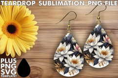 Lovely Teardrop Earrings Sublimation, Leopard Prints Product Image 1