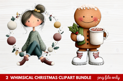 Whimsical Christmas Clipart | Cute Festive Holiday PNG Product Image 1