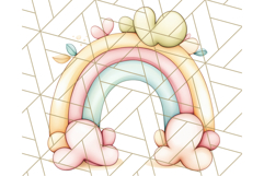 Pastel Safari Jungle Baby Animals PNG Clipart, Nursery Product Image 3