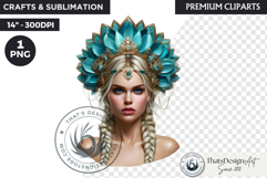 Royal Lotus Princess Fantasy Goddess Floral Clipart Product Image 1
