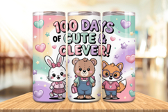 100 Days Of School Tumbler wrap, Teacher Day 20oz Tumbler Product Image 1