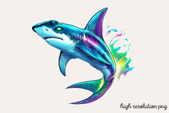 Bioluminescent Sea Animal Clipart PNG Product Image 1