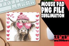 Watercolor Cow Love Mouse Pad Product Image 1