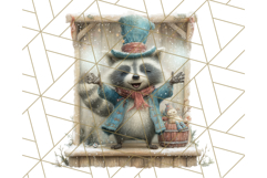 Winter Animal Masquerade Clipart PNG Woodland Animals Product Image 3