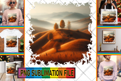 Vibrant TOTE BAG Magic PNG, Autumn Product Image 1