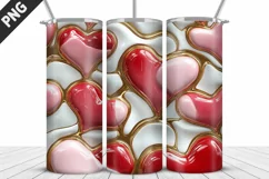 Valentines Love Skinny Tumbler PNG Wrap| Valentines Tumbler Product Image 4