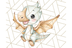 Cute Cartoon Dinosaur Clipart PNG, Prehistoric Animals PNG Product Image 3