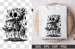 A Melting Bird Skeleton Character - Skeleton SVG Product Image 1