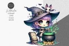 Halloween clipart, Witch clipart, Autumn clipart Product Image 1