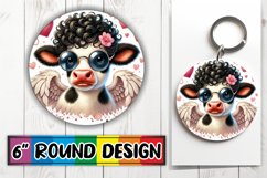 Cozy Round Keychain Magic, Valentines Product Image 1
