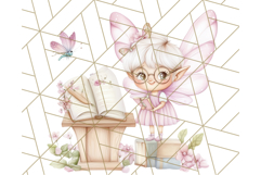 Bookish Fairy PNG Clipart, Whimsical Reading Elements Png Product Image 3