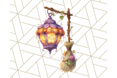 Halloween Witch House Clipart PNG with Potions and Brooms Product Image 3
