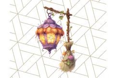 Halloween Witch House Clipart PNG with Potions and Brooms Product Image 3