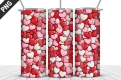 Lovely Hearts Tumbler Design | Valentine&#039;s Day Tumbler Wrap Product Image 1