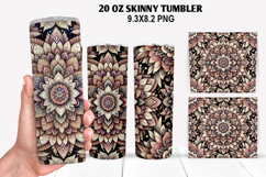 Flower Skinny Tumbler 20oz Wrap Design, Animal Tumbler Wrap Product Image 1