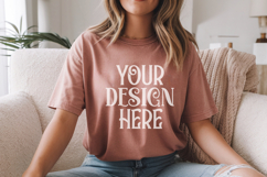 Brick Comfort Colors 1717 T-shirt Mockups,1717 Mockups Product Image 1
