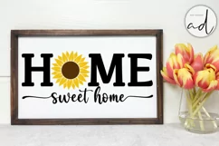 Home Sweet Home Svg | Sunflower Svg | dxf, eps, png Product Image 2