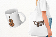 Antique Music Instruments Clipart Product Image 3