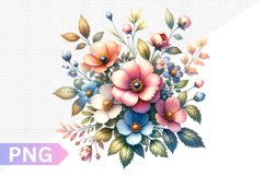 Flowers Sublimation - Clipart PNG Design Product Image 1