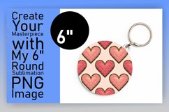 Lovely Circle PNG for Sublimation , Heart Product Image 1