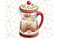 Cozy Christmas Bakery Clipart PNG, Holiday Cookie Art Product Image 3