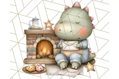 Christmas Dinosaur Party Png, Dino Clipart PNG Product Image 3