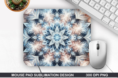Snowflakes Mouse Pad Sublimation, Christmas Mouse Pad PNG Product Image 1