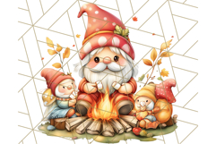 Fall Gnome PNG Clipart, Cute Autumn Gnomes with Pumpkins Product Image 3
