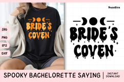 Spooky Bachelorette Party Saying SVG | Bride's Coven Product Image 1