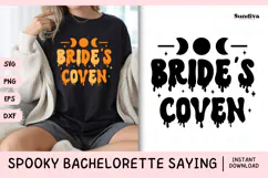 Spooky Bachelorette Party Saying SVG | Bride's Coven Product Image 1