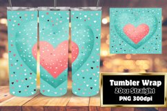 Sublimation Elegance: 3D Love on Tumblers Product Image 1