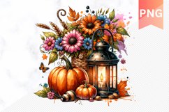 Autumn Pumpkin Harvest Sublimation - Autumn Clipart PNG Product Image 1