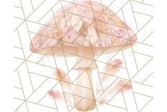 Dreamy Patterned Mushroom Clipart PNG, Forest Elements Png Product Image 3