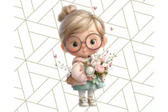Kawaii City Girl PNG Clipart, Soft Dreamy Style Clip Art Product Image 3