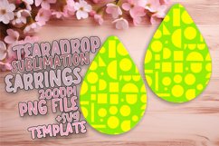 Neon Essence Teardrop Earring Sublimation Design Product Image 1