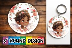 Sweetheart's Serenade: Watercolor Sublimation Coaster Product Image 1