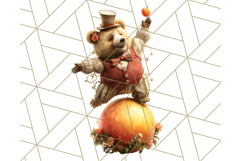 Autumn Circus Performers Clipart Vintage Characters PNG Product Image 3