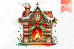 Christmas Fireplace Clipart Bundle - Christmas Sublimation Product Image 15