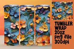 GIFT-WORTHY 20oz Tumbler Template , 3D Flower Product Image 1